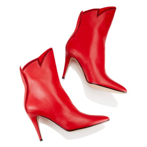 Tamara Mellon Red Ankle Boots - Picture 4 of 11